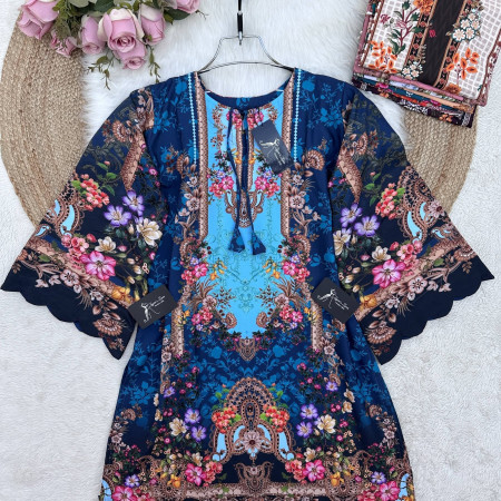 Karisma Pakistani Silk Printed Kurti (A-9001)