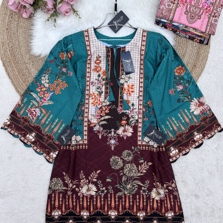 Karisma Pakistani Silk Printed Kurti (A-9001)