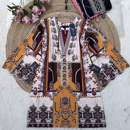 Karisma Pakistani Silk Printed Kurti (A-9001)