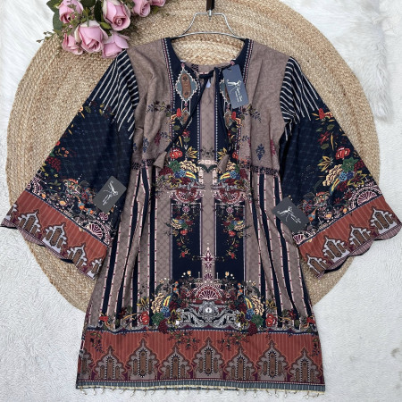 Karisma Pakistani Silk Printed Kurti (A-9001)