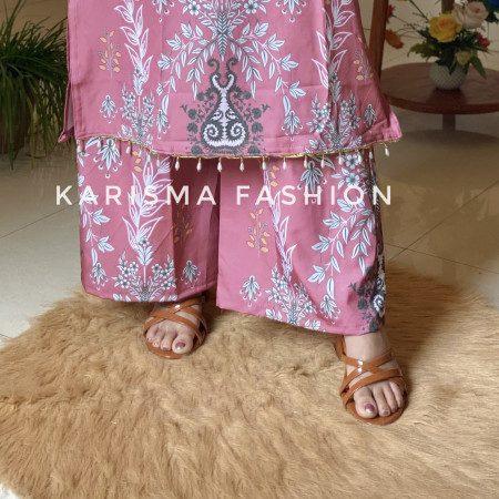 Premium Work Mirror Embroidery Dubai Silk 3-Piece Set (A-4001)