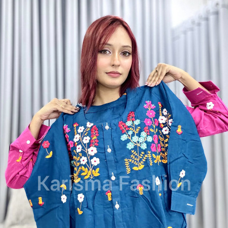 Aarong Cotton Embroidery Work Kurti (A-9001)
