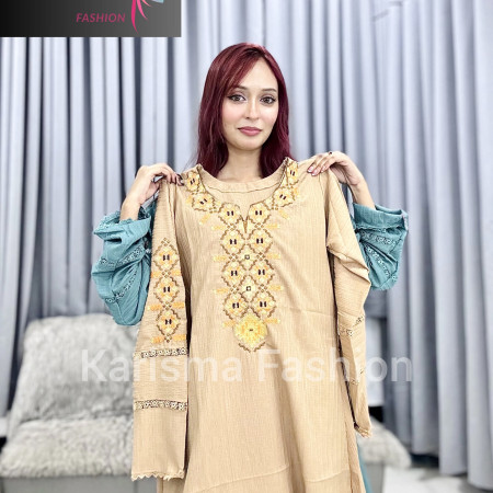 Jafran Fabrics Sequin Embroidery Work Kurti (A-9001)