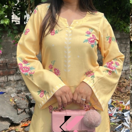 KARISMA"-PRINTED FARSHI FLORAL CO-ORD SET CODE (A-102)