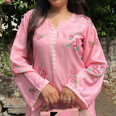 KARISMA"-PRINTED FARSHI FLORAL CO-ORD SET CODE (A-102)