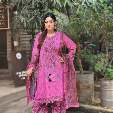 Mauve Karisma-Pakistani 3-Piece Set (A-1003)