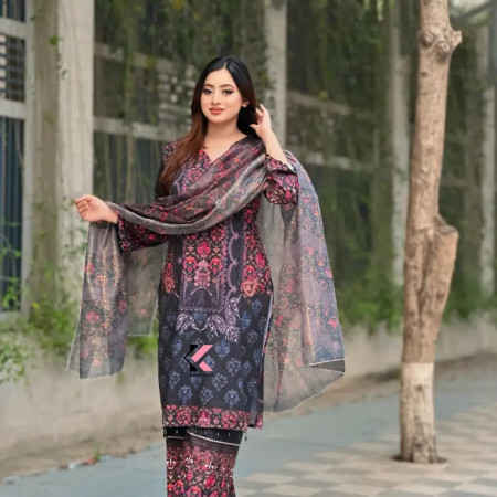 Mauve Karisma-Pakistani 3-Piece Set (A-1003)