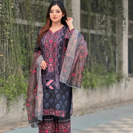 Mauve Karisma-Pakistani 3-Piece Set (A-1003)