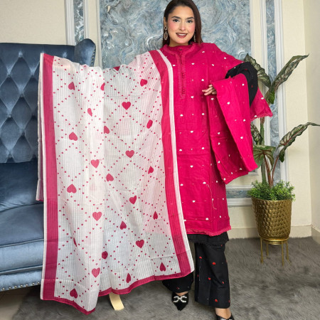 Aarong Cotton Embroidery Farsi 3-Piece Set (A-1004)